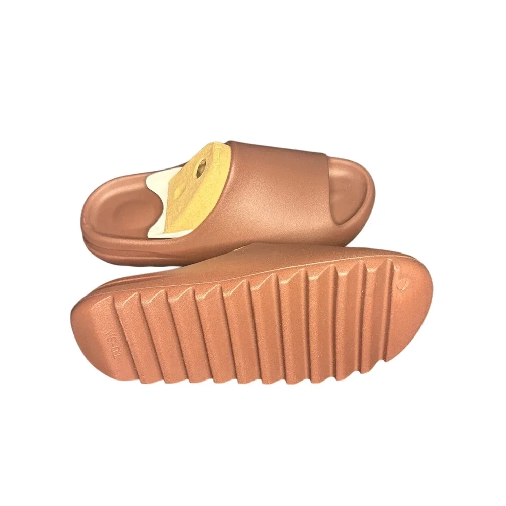 Yeezy YS-01 Slides Fudge Brown NWT Mens Sz 5 Women’s Sz 6.5 YZY Slip On Sandals
